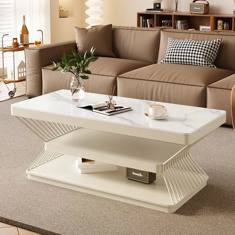 

Cream rock board coffee table household living room new modern