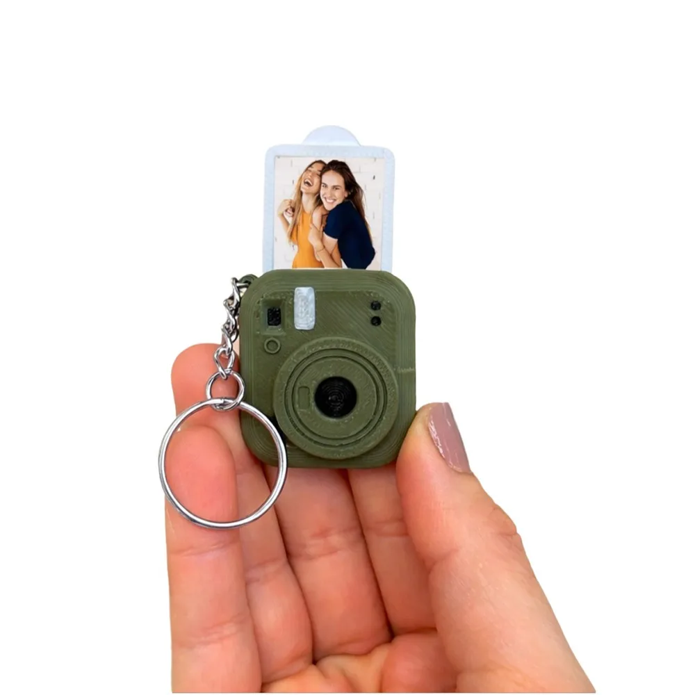 Portable Mini Camera Keychain Lightweight Decorative 3D Print Camera Pendant Metal Key Ring Multipurpose Bag Hanging Ornament