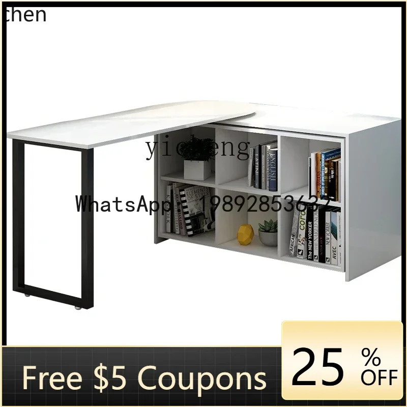 

AA Rotating Desk Bookcase Folding Bed Cabinet Multifunctional Invisible Household Simple Solid Wood