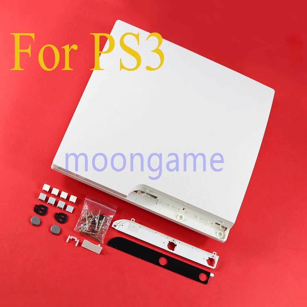 1set Replacement Complete Housing Shell Case Cover For PS3 Slim 2000 2500 Console Cover Case Black White