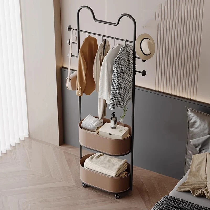 رفوف المعاطف المعدنية الحديثة تخزين الملابس الدائمة المنظم المفتوحة الفاخرة فندق معطف رفوف عرض أثاث جناح صالة Perchero #5