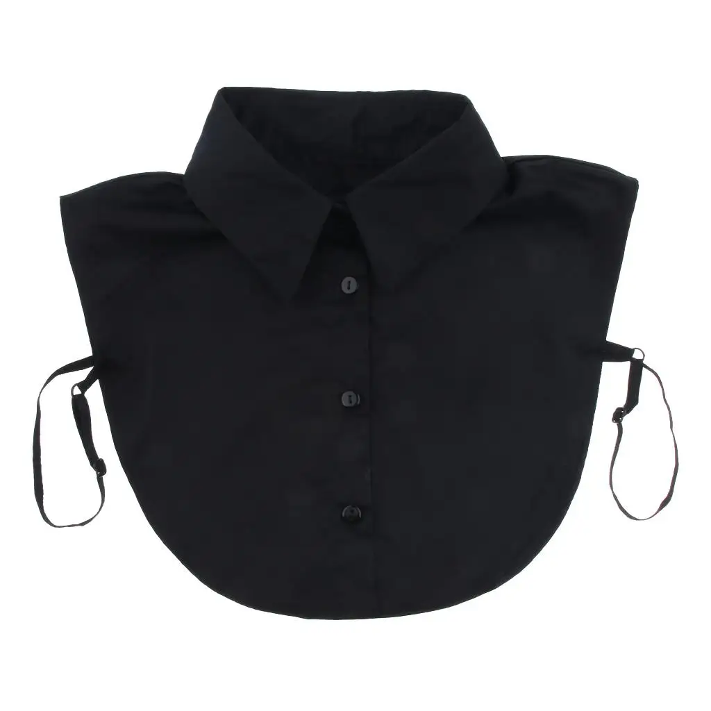 Cotton Lapel False Collar Necklace Adjustable Doll Collar Accessory for Sleeveless Blouse and Uniforms
