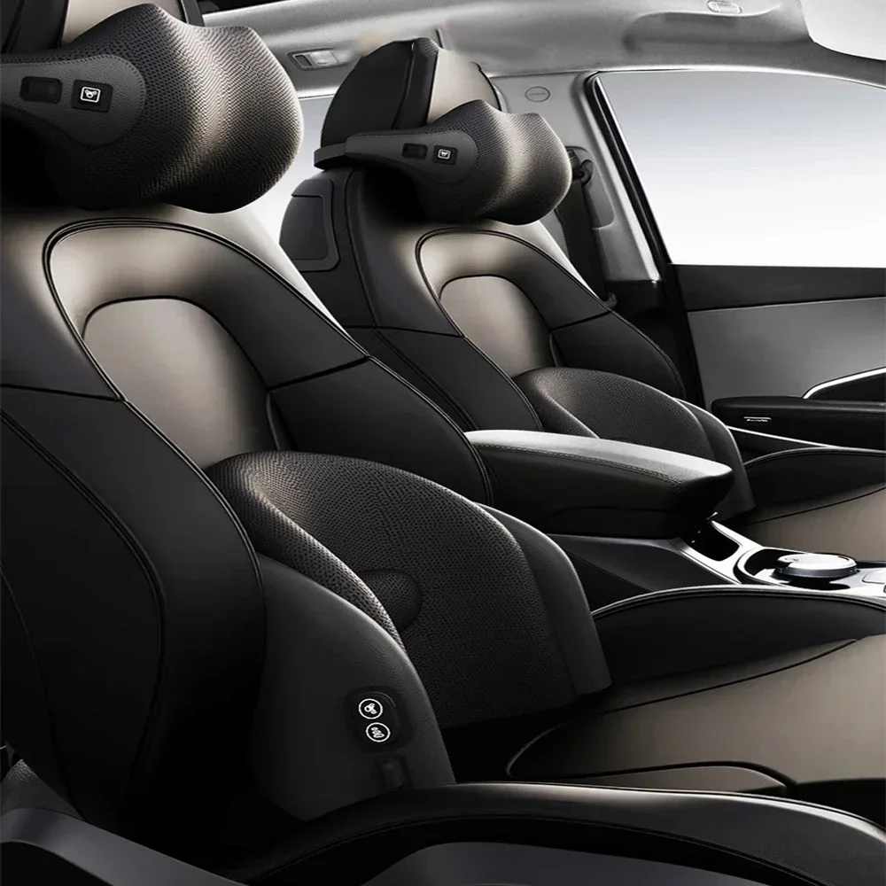 NEW Car Neck Cushion Lumbar Support Electric Men Massage Neck Car Neck Pillow Outdoor Car Accessories Home Car Massage Seat