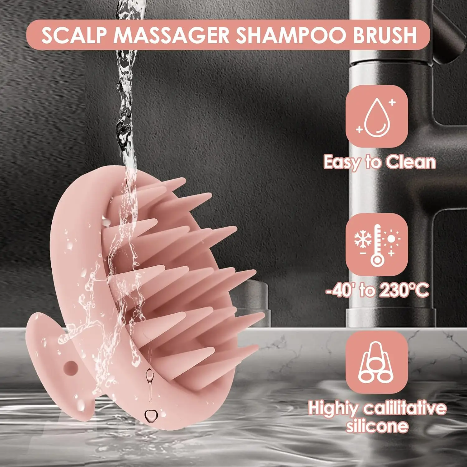 2024 Soft Silicone Hair Scalp Massager Shampoo Brush Dandruff Removal for Wet Dry Hair Scalp Brush Hair Scalp Massager