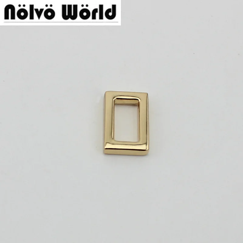 

50pcs Inside 10mm small square buckle welded polished Square edge buckle alloy buckle bags/belts