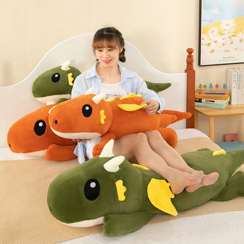 

Kawaii плюшевая мягкая кукла с летающим динозавром, приятная подушка для детей, подарок на день рождения, длинная подушка для сна, обнимающая спальня