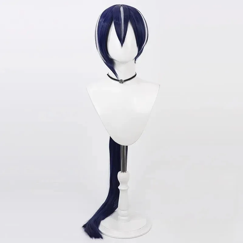 

2025 aaa Devil Butler с черным котом Boschi Arenas, парик для косплея, длинный синий хвост, термостойкие синтетические волосы, вечеринка на Хэллоуин