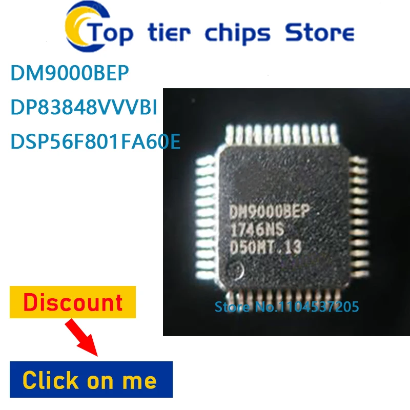 1PCS~5PCS/LOT  DM9000BEP DP83848VVVBI DSP56F801FA60E QFP 100% NEW