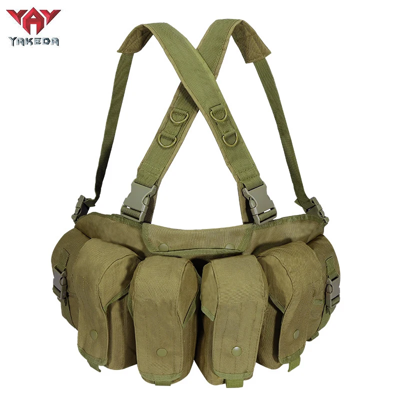 

YAKEDA Tactical Vest MOLLE CS Training Equipment Hunting Chest Vest Security Quick Release AK Belly Pocket Vest