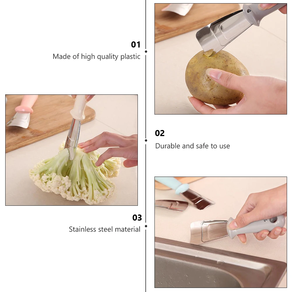 

3Pcs Refrigerator Ice Removal Scraper Stainless Steel Handle Ergonomic Design Hanging Hole Tool for Kitchen Restaurant Office