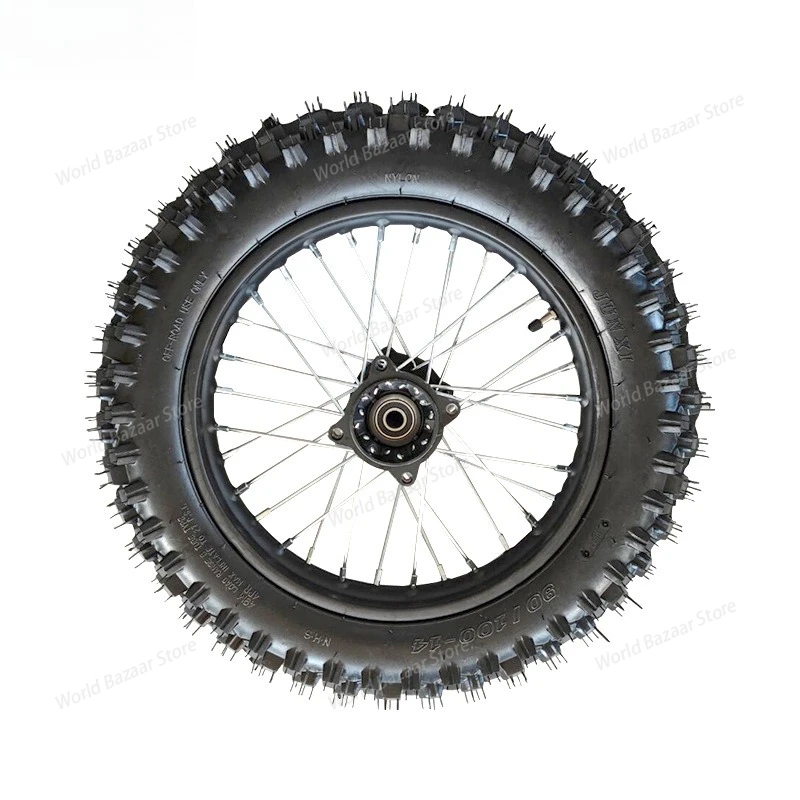 

Внедорожный мотоцикл, внутренние и внешние шины 90/100-14 дюймов с железной ступицей колеса 1,85X14 дюймов в сборе