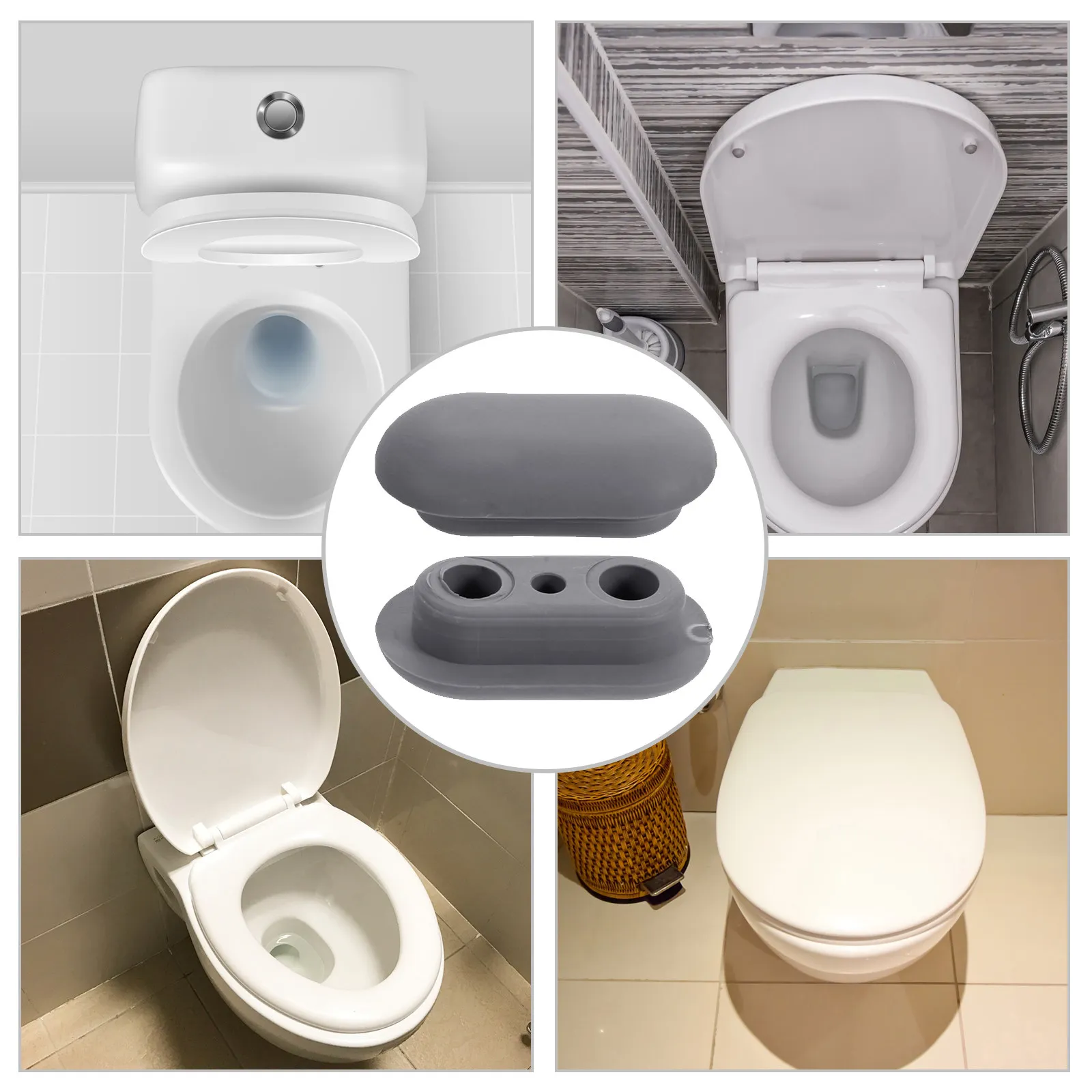 4Pcs Toilet Seat Bumpers Noise Dampening Spacers Toilet Seat Stabilizer Pads Shock Absorber Replacement Parts for Home Hotel