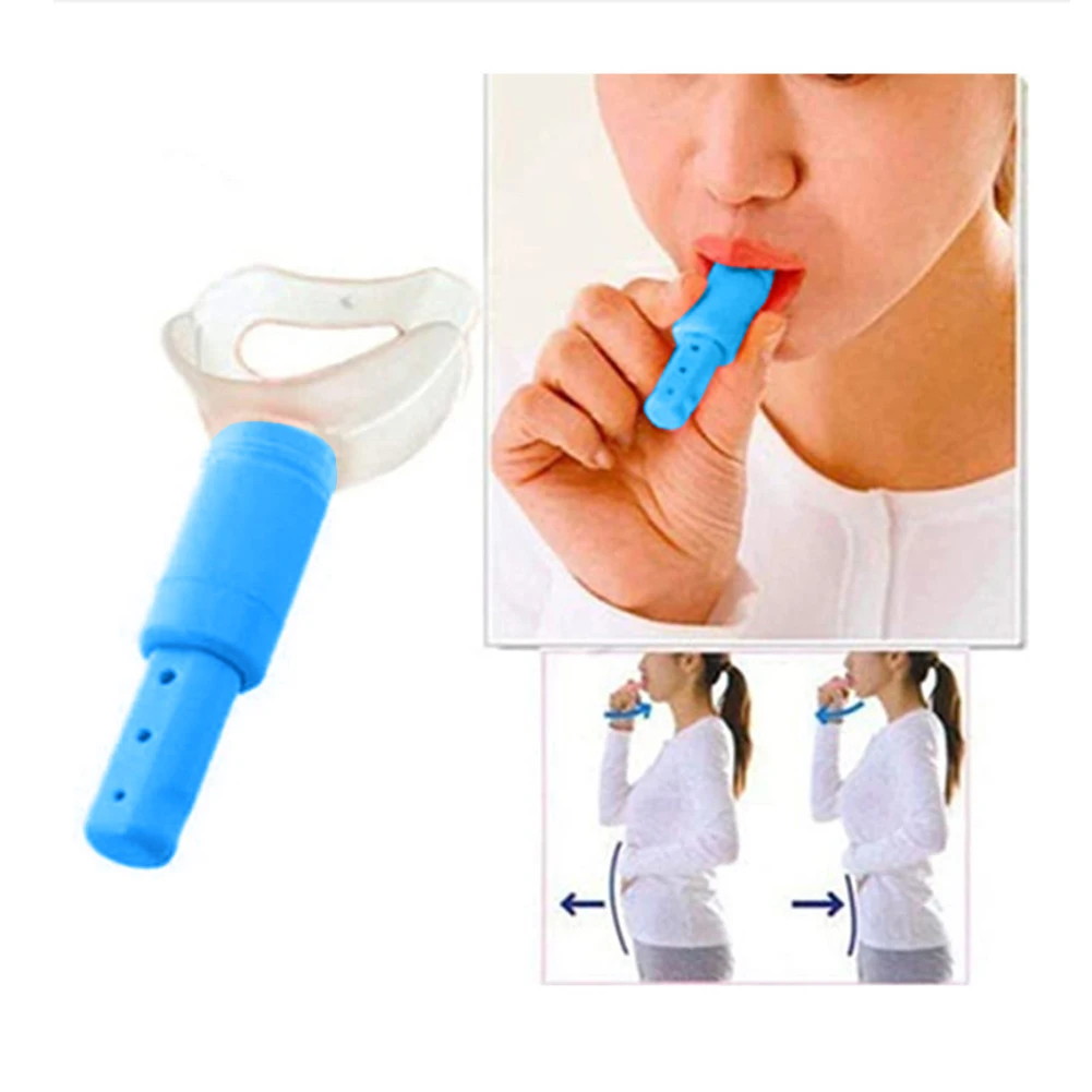 Dispositivo de entrenamiento de respiración para pérdida de peso, respirador Abdominal de tres pulpos, entrenador de respiración Abdominal, herramienta de Estiramiento facial adelgazante, 2 uds.