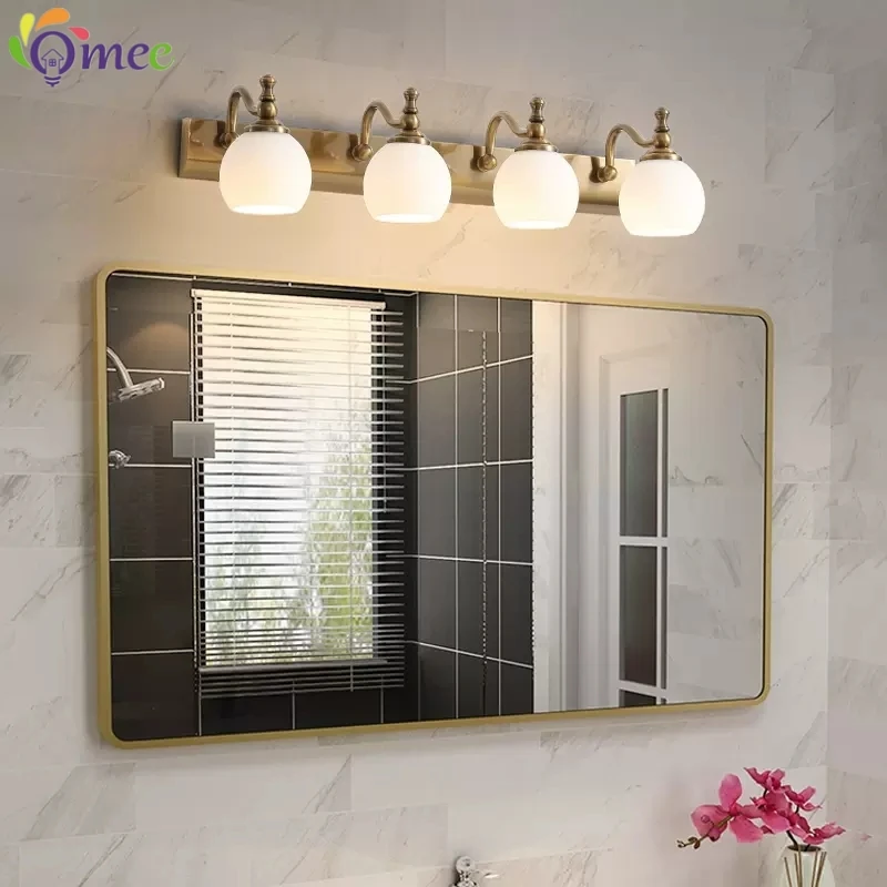 Modern LED Vanity Lights Bathroom Mirror Wall Lamps 2heads 4Light Mirror Front Lamp Toilet Wall Mounted Lighting Fixtures Sconce