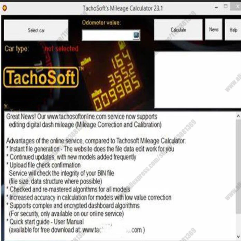 TachoSoft Mileage Calculator 23.1 TachoSoft Mileage Counter Calculation Software V23.1 With License Digital Odometer Calculators