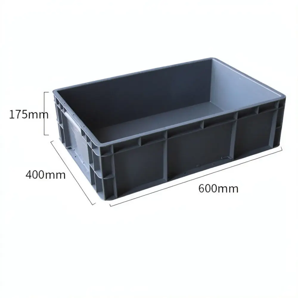 Stackable Plastic Storage Crate Rectangular Industrial Turnover Box Logistic Bin Container For Workshop Parts Organizer