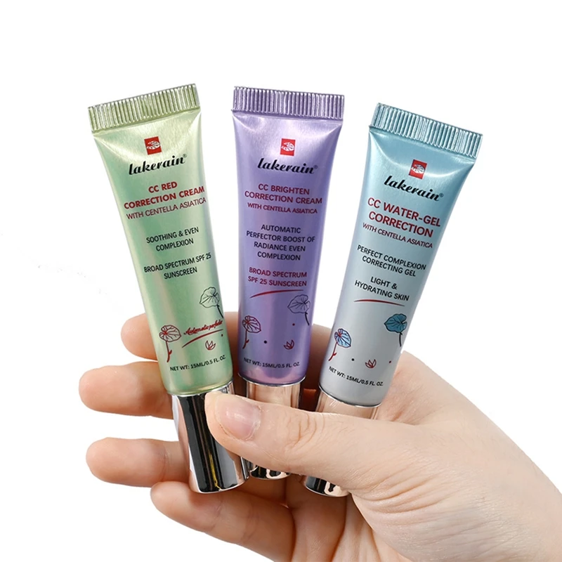 CC Crema per la correzione rossa Primer idratante Trucco anti-sudore impermeabile prima del correttore Cosmetico per il trucco delle donne duraturo