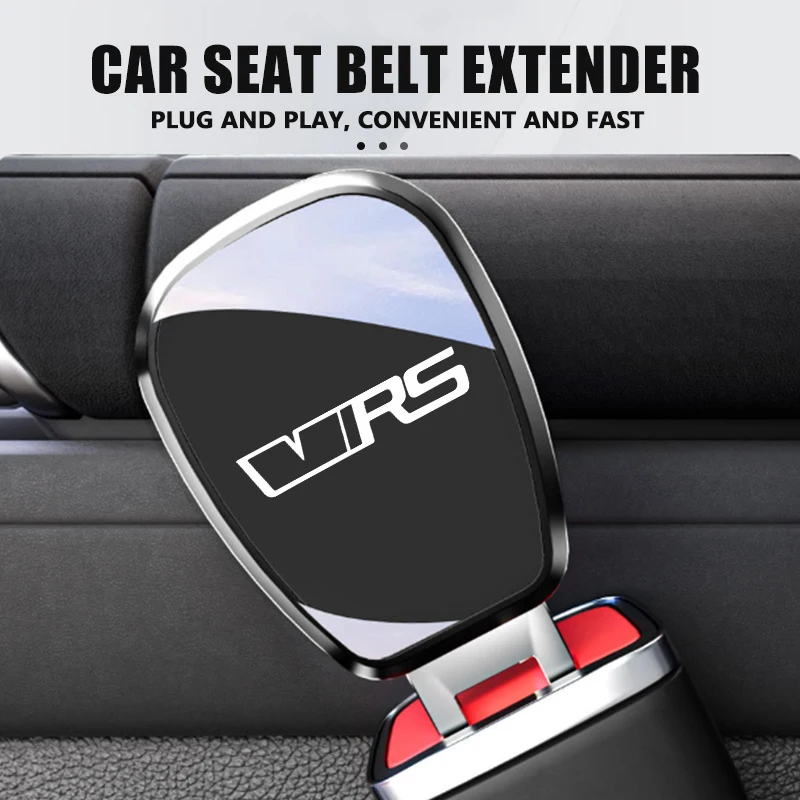 For Skoda Car Seat Belt Clip Extender Safety Seatbelt Lock Buckle Plug Auto Accessories VRS Octavia 1 2 3 A7 A5 Fabia Rapid