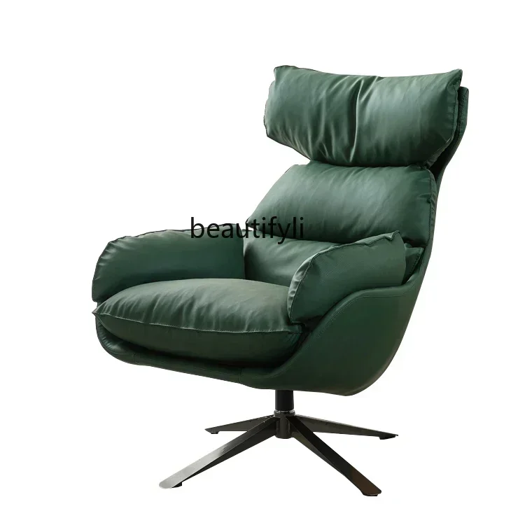 

Home leisure living room rotating modern single backrest down light luxury balcony lazy simple sofa chair