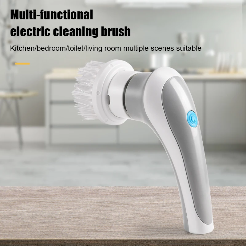 Multifunctional USB Rechargeable Electric Swivel Scrubber, 3-in-1 Cleaning Brush, Home Appliance Cleaning Tools