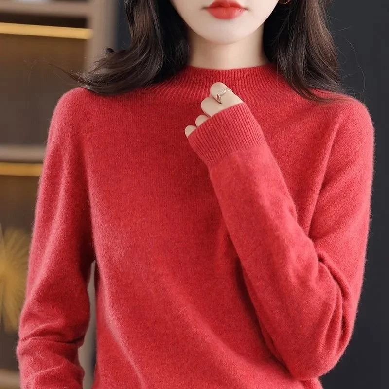 Womens Sweaters 2023 New Fashion Turtleneck Sweater Women Soft Knitted Ladies Sweater Winter Tops Pullover Jumpers Ladies