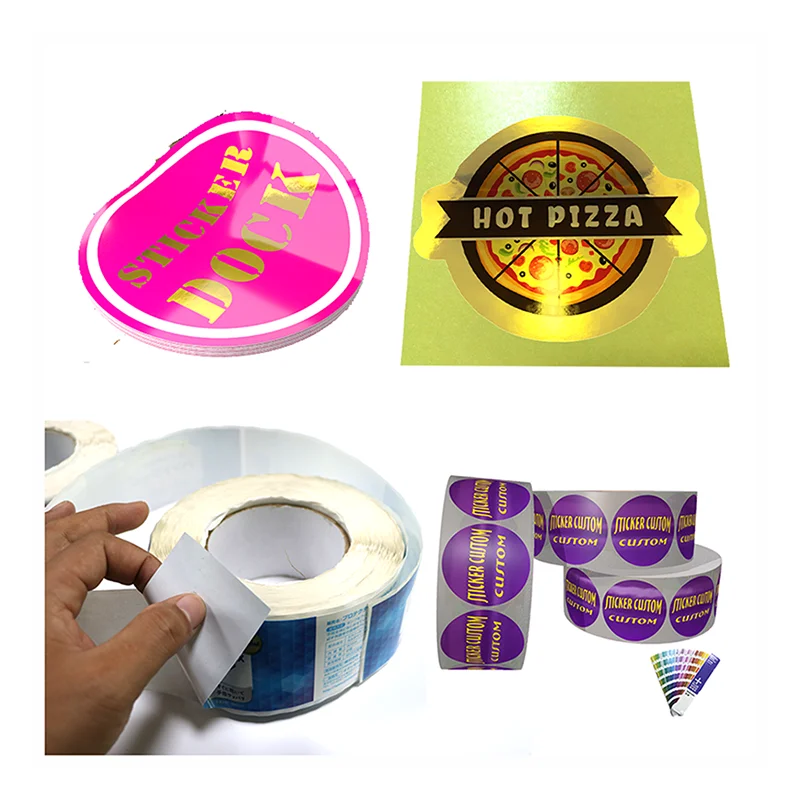 Custom Logo Sticker Sheets Vinyl Hologram Printing Paper Labels