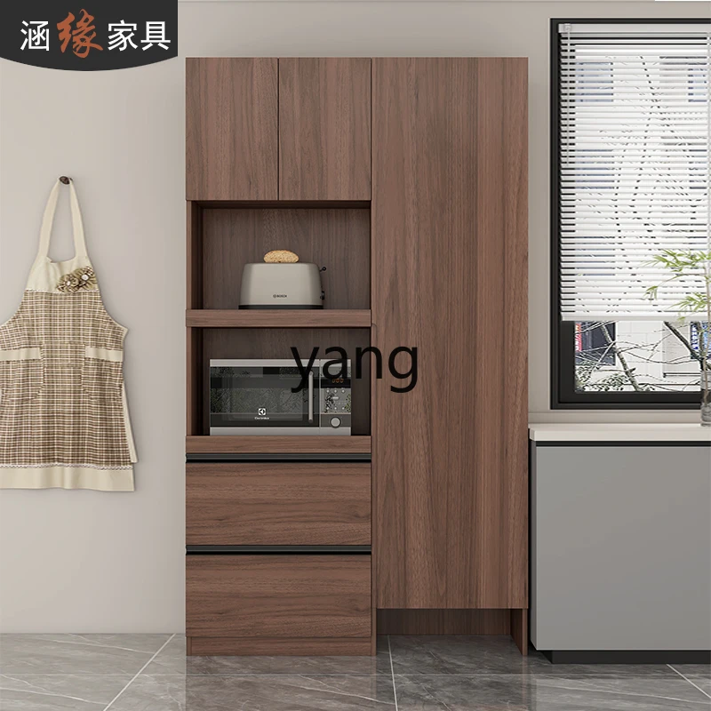 Lhh medieval style dining side cabinet sweeping robot storage cabinet integrated high cabinet against the wall