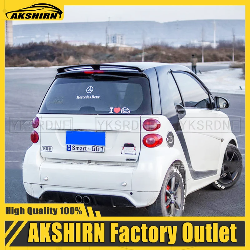 For Mercedes Smart fortwo 453 451 Spoiler ABS Material Car Rear Wing Rear Roof Spoiler For Benz Smart fortwo 453 451Roof Spoiler