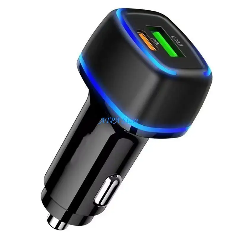 

U13C Dual Port USB Car Adapter Mini Cigarette Quick for Phone