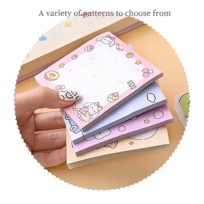 50 Sheets Kawaii Cartoon Sticky Notes  Memo Pad To Do List Weekly Planner Cute Notepad Office School Supplies Stationery