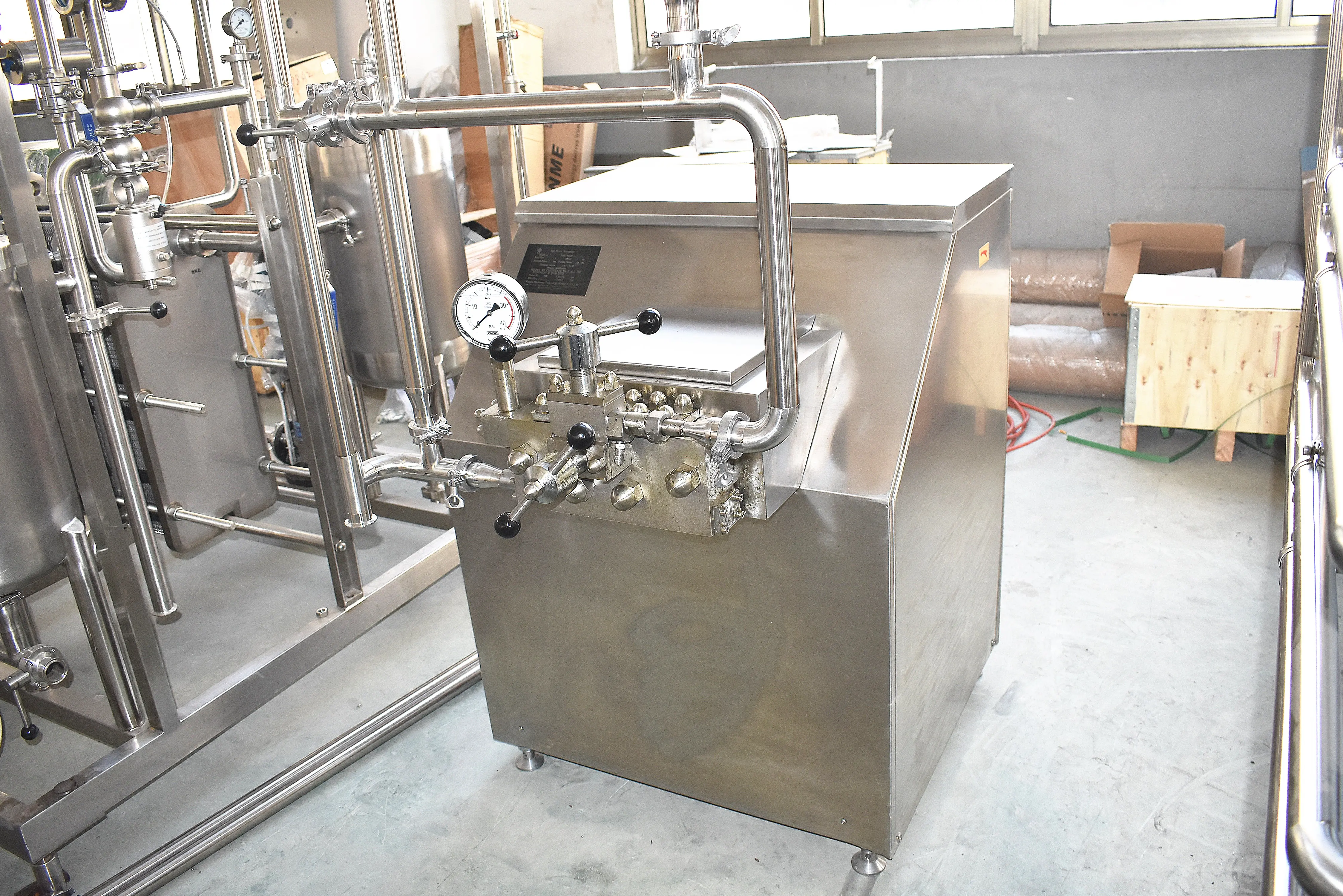 2000l High Pressure Two Stage Homogenizer Juice Homogenizer Milk Homogenizer