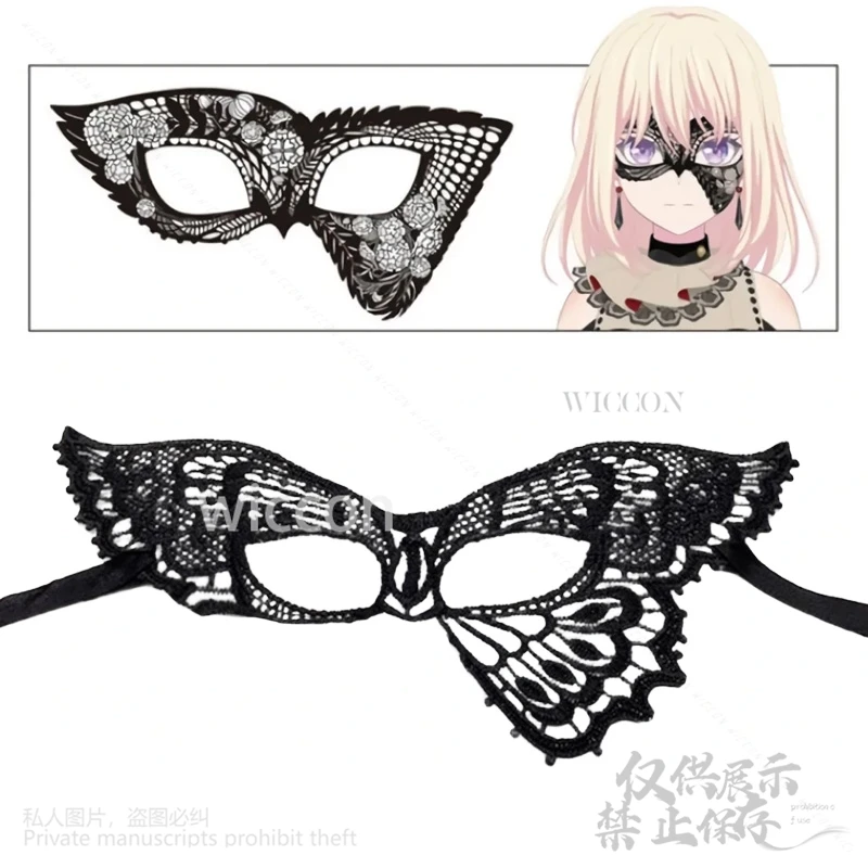 Anime Bang Dream Ave Mujica Sakiko Togawa Wakaba Mutsumi 코스프레 블랙 레이스 마스크 Facewear For Girls 여성 할로윈 맞춤형
