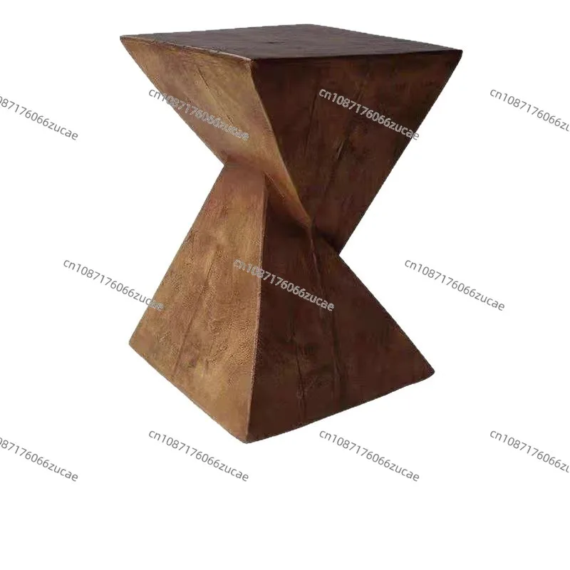 Nordic minimalist magnesium oxide coffee table art home living room sofa imitation wood edge table bedroom table