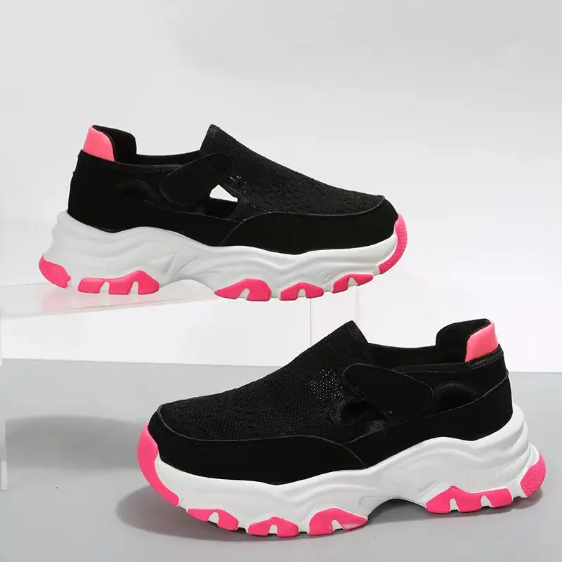 Primavera Plataforma das Mulheres Calçados Esportivos 2023 Nova Moda Malha Respirável Mulheres Sneakers Casual Luz Sapatos de Caminhada para As Mulheres Tenis