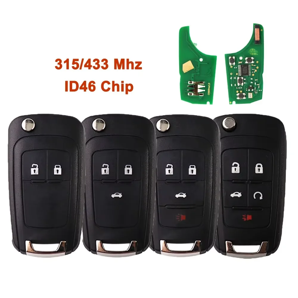 

Suitable for Buick Chevrolet Opel 2/3/4 Remote Car Key , semi-intelligent unmarked slot 433 frequency