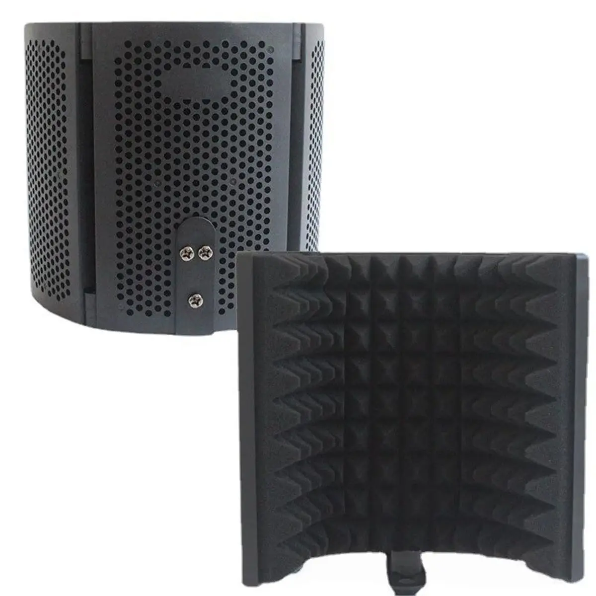 Portable Vocal Booth Ambient Reflection Filter Sound-Absorbing Foam Mic Isolation Shield Mic Soundproof Screen