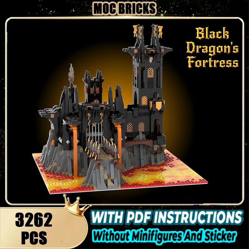 

New Moc Building Blocks Blacks Dragon's Fortress scene Technology Modular Building Blocks Festival Gift Children's Toy DIY Set！