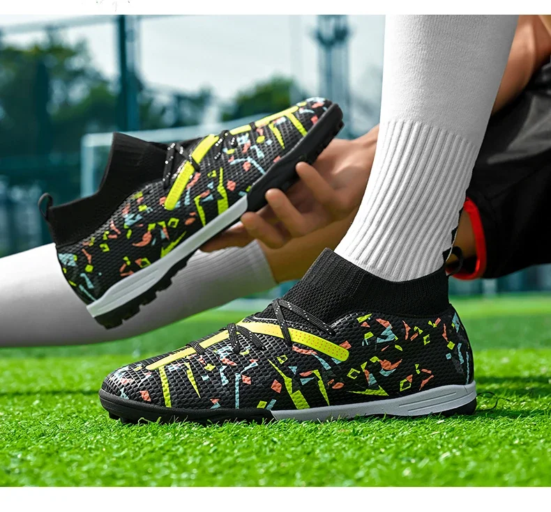Fußballschuhe für Herren, professionelle Fußballschuhe, Outdoor-Futsal, Unisex, für Rasenplätze, atmungsaktiv, für Training und Wettkämpfe, rutschfeste Fußballschuhe für Gras. – Detail 12