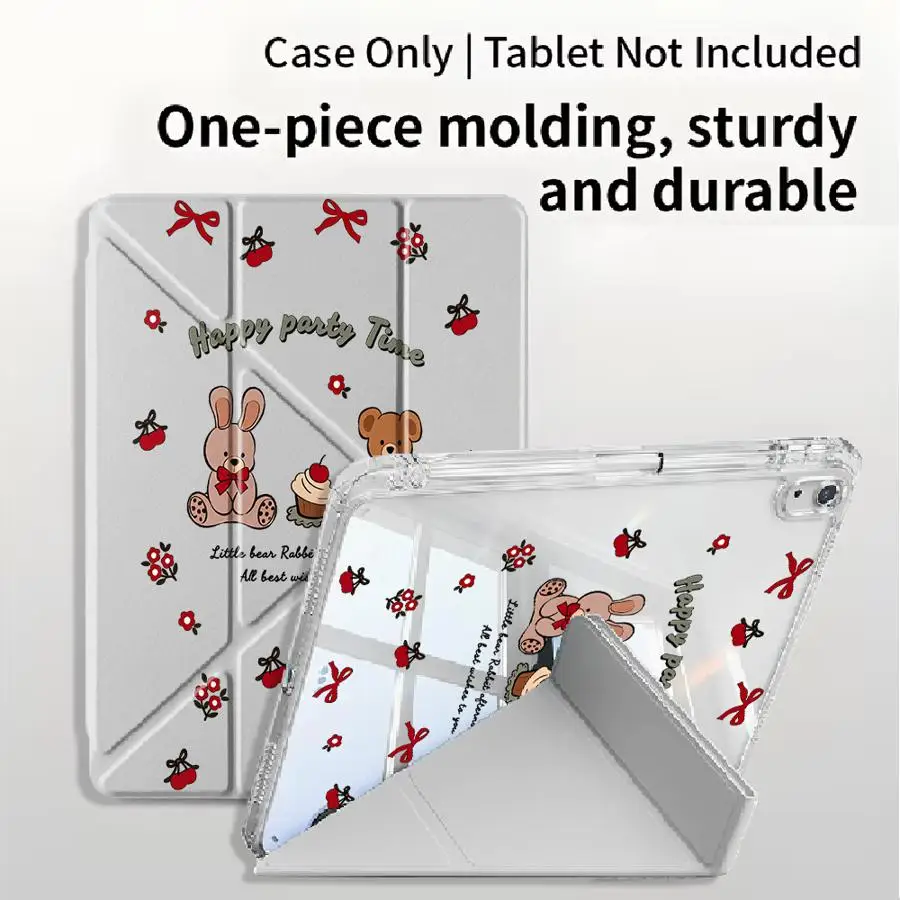 capa-para-tablet-ipad-mini-6-7-air-4-5-m3-m2-m4-11-polegadas-11ª-10ª-9ª-8ª-7ª-geracao-129-polegadas-pro-2025-suporte-dobravel-y-fold-coelho-e-urso