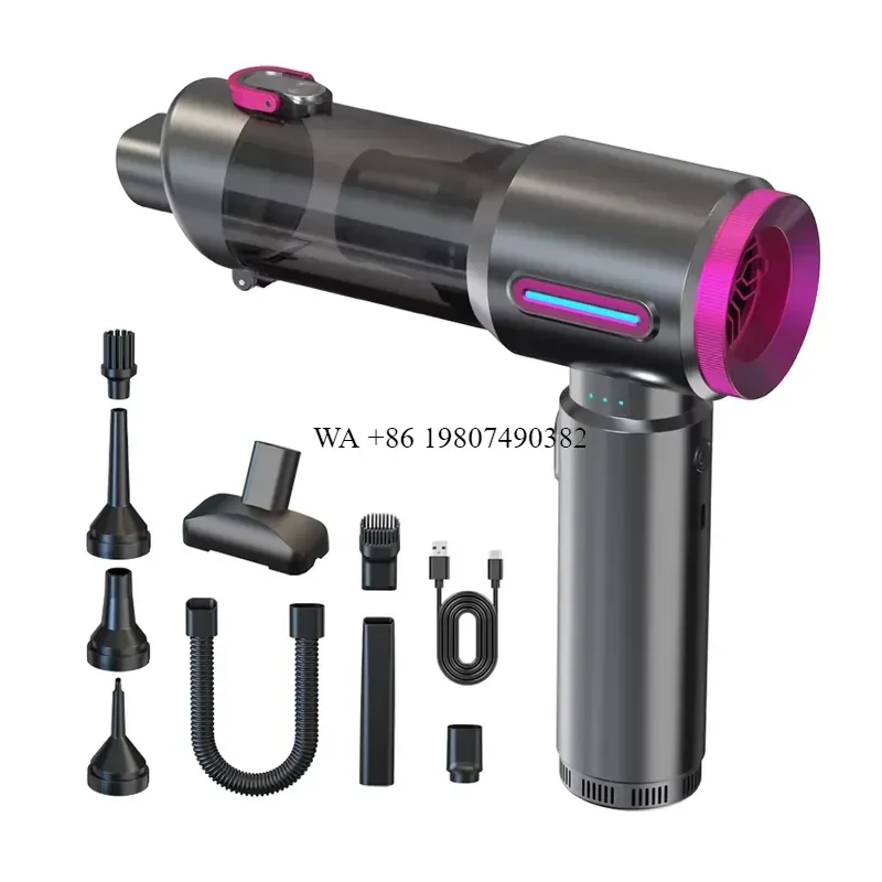 wmwmnu for V27S Portable Cordless Vacuum Cleaner for Car Home Office with 3 Nozzles C Charging 0.5-1L Capacity Strong