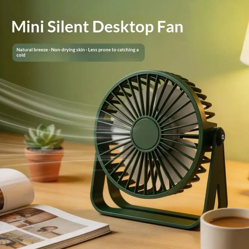 1 Set Portable Mini USB Desktop Fan Office USB Quiet Cooling Fans For Student