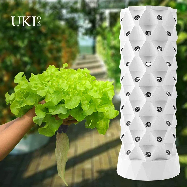 ABS Vertical Garden Indoor Vertical Hydroponic Aeroponic Tower Growing System For Greenhouse