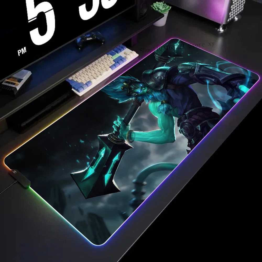 

Wukong League Of Legends Mousepad XXL RGB Gaming Mouse Pads HD Black Gamer Accessories Large LED