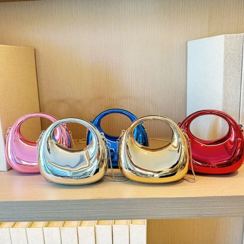 New Cross-Border Fashion Chain Mini Bag Crescent Acrylic Lipstick Coin Purse Crossbody Bag
