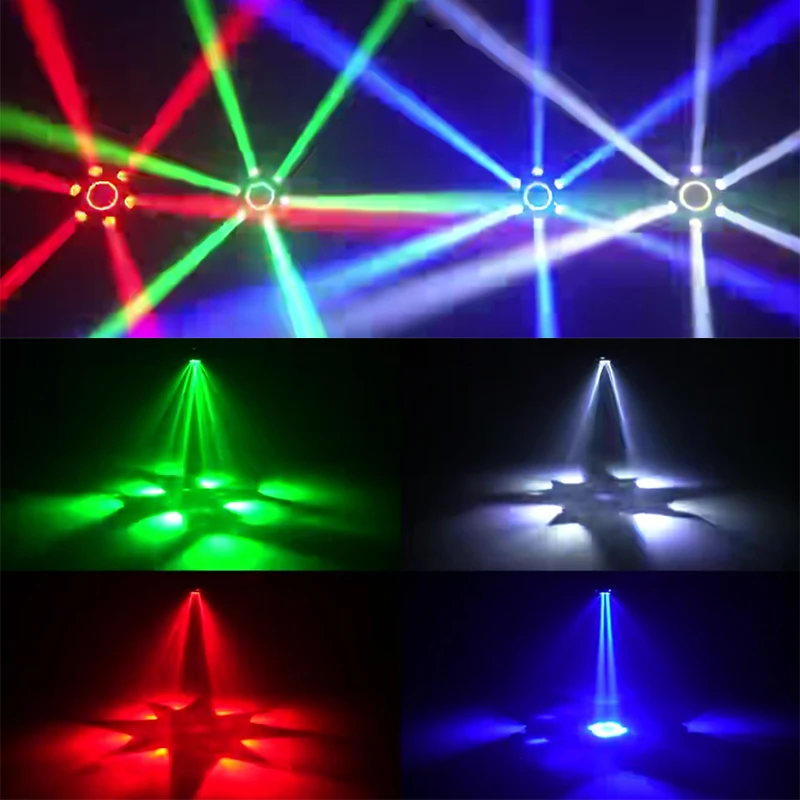 150 واط 6-الذراع RGBW شعاع تتحرك رئيس ضوء مع هالة تأثير ضوء المرحلة DMX512 العسل شعاع ستروب تأثير لحزب DJ #2