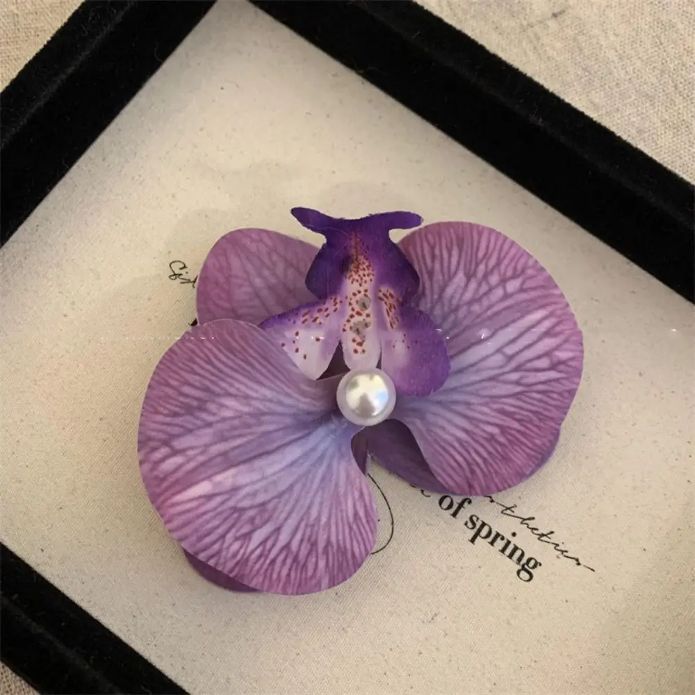 

Cloth Flower Hair Clip Butterfly Orchid Korean Style Orchid Flower Hairpin Duckbill Clip Seaside Vacation Headwear