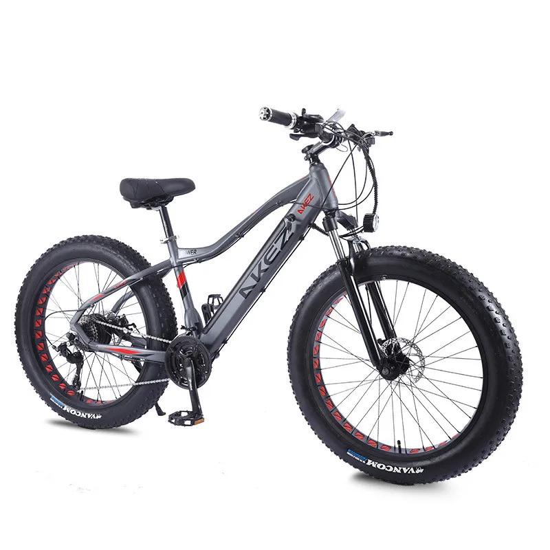Hot Selling  Electric Bike 26 Inch Fat Electric Bicycle with 48V 500W 700W 1000W Motor  Aluminum Alloy Frame 21 Speed