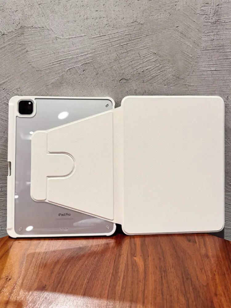 White Solid Color Tablet Case For iPad Pro 11 12.9 13 A16 M2 M4 M3 M5 Shell 8.3 9.7 10.2 5/6/7/8/9/10/11th Mini Air 3 4 5 Cover