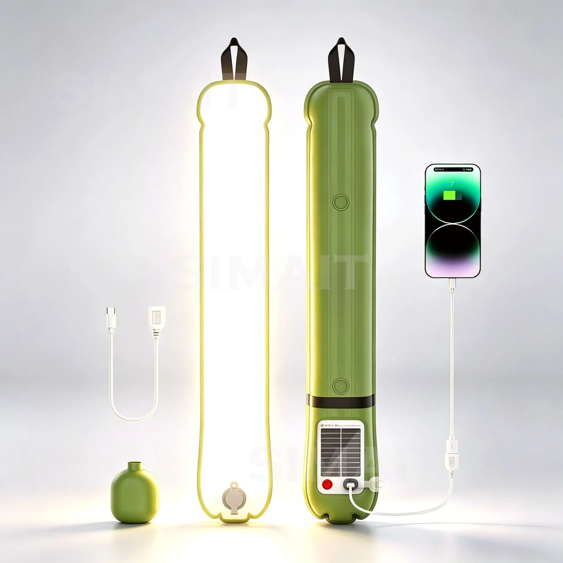 Inflatable Solar Camping Lantern | Waterproof Magnetic Collapsible Luminary for Outdoor & Emergency Use