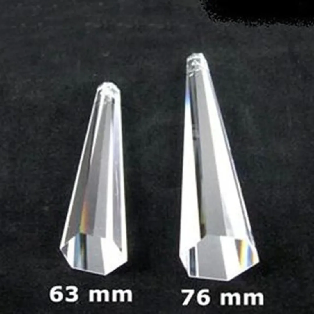 10Pcs 63/76mm Crystal Lighting Chandelier Drop Pendant Bead Crystal Curtain Tree Hanging Pendants  Chandelier Parts